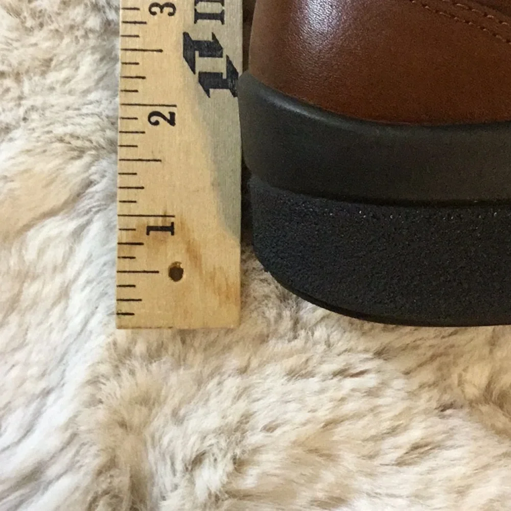 ECCO Camel Brown Leather Shock Point Loafers Comfort Walking‎ Shoes 38